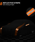 Dodge Challenger 10 Layer Waterproof Car Cover All Weather Exterior With Soft Cotton Lining And Door Zipper with reflective strips