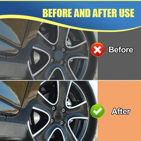 Before and after image showcasing American Flag Wheel Hub Center Caps 56mm Universal for Cars Trucks SUVs, improving wheel aesthetics.