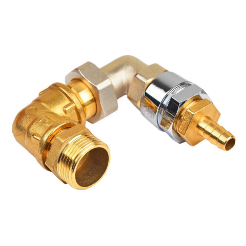 2-pack brass pipe reducer fittings, 1/8 in NPT female to 3/4 in NPT male, for water, air, oil and gas lines.