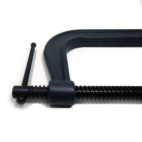 Beefy Heavy Duty C Clamp With Twelve And A Quarter Inch Opening And Six And A Quarter Inch Throat Providing 9300 Lb Clamping Force Model 412