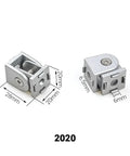 4 Pack Flexible Hinge Pivot Joints for 2020 3030 4040 Aluminum Fittings Right Angle Connector for V-Slot and T-Slot Profiles