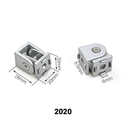 4 Pack Flexible Hinge Pivot Joints for 2020 3030 4040 Aluminum Fittings Right Angle Connector for V-Slot and T-Slot Profiles