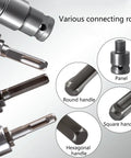 Pro Grade Swap Friendly All Purpose Drill Shank Adapter Kit for Earth and Ice Augers with Square Round and Hex Shank Options