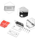 Invisible Magnetic Cabinet Latch No Drill No Hassle Install Door Catch For Wardrobes And Drawers Stainless Steel Silver 38x24mm