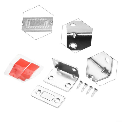 Invisible Magnetic Cabinet Latch No Drill No Hassle Install Door Catch For Wardrobes And Drawers Stainless Steel Silver 38x24mm