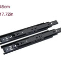 Beefy Heavy Duty Drawer Slides 1 Pair With Bottom Mounted Concealed Design For Under Drawer Glide, 45cm black steel
