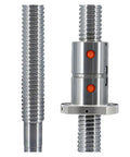 DFU4005 Heavy-Duty Workhorse Ball Screw Shaft Assembly 40mm Diameter 1000mm Length Precision Carbon Steel with nuts, showing detailed threaded design.