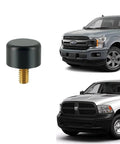 Antenna Delete Cap Kit For RAM 1500 And Ford F-150 Raptor Trucks, 2009-2026, shown with trucks, T6061 aluminum, stainless stud