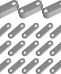 20 Pieces Stainless Steel Straight Brace Brackets 2 Inch Flat Mending Plates With Screws For Wood Furniture Repair and Joining Fixing