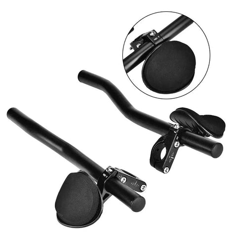 Aero Bar Rest For Road And Mountain Bikes, Aluminum Alloy Handlebar Arm Clip With Removable Sponge Cushion, ergonomic view