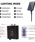 Solar Battery Box For Outdoor LED String Lights With DC Charging And Remote Control, 8 Remote Modes, panel and remote