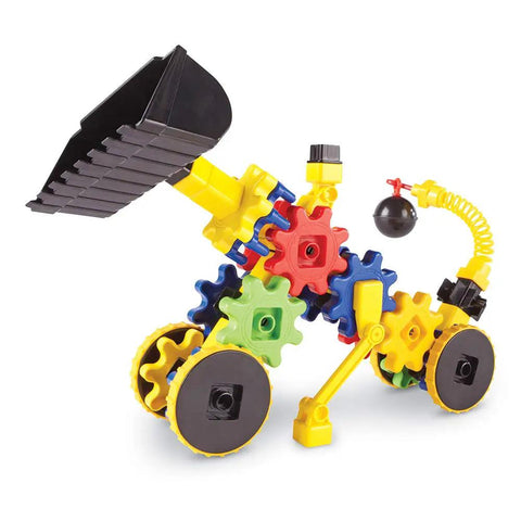 Colorful gear robot from Gears Wrecker STEM Kit For Kids And Toddlers, 47 Piece Construction And Fine Motor Skills Set For Ages 4 And Up