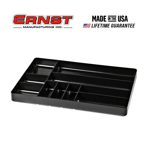 Black 10 Compartment Drawer Organizer For Tools And Hardware, Heavy Duty Stackable Tray For Automotive Storage, Made In USA