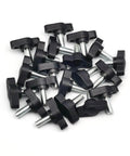 20 Pack M6 Thumb Screws Tee Wing Knobs With Plastic Heads And Carbon Steel Shanks 12mm Thread 23mm Overall Length Grip Friendly Hand Clamp Knobs For Quick Adjustments And Secure Panel Fits