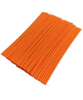 72 Pack Dirt Bike Spoke Covers For Dirt Bikes And Mountain Bikes, easy trim spoke protectors, orange wheel covers arranged in a row