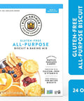 Gluten Free All Purpose Biscuit And Baking Mix Pack Of 6, 24 Oz Each, Non GMO Project Verified, Certified Kosher, Iron Calcium Fortified box