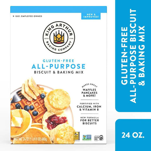 Gluten Free All Purpose Biscuit And Baking Mix Pack Of 6, 24 Oz Each, Non GMO Project Verified, Certified Kosher, Iron Calcium Fortified box