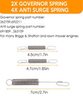 36 Pack Throttle Springs Kit For Honda Briggs And Stratton Small Engines And 2kW To 4kW Generators, governor and anti-surge springs