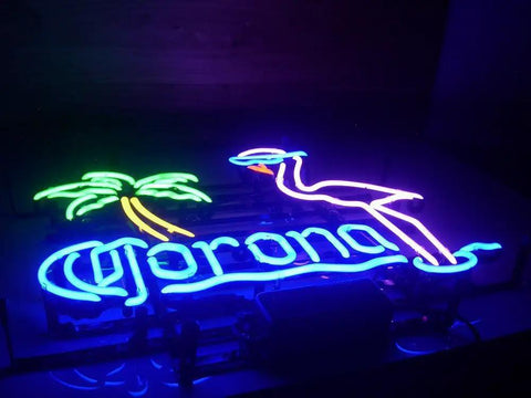Corona Extra Pink Flamingo Real Glass Neon Light Sign For Home Bar Pub Recreation Room Game Room Windows Garage Wall Decor