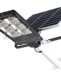 Top Tier Outdoor Solar Flood Light For Yard And Patio Security IP67 Waterproof Motion Detection Dusk To Dawn mounted with solar panel.