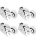 Top Shelf Heavy Duty Aluminum Screen Door Rollers Four Pack Double Wheel Sliding Track Pulleys with steel brackets