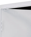 Zero Stress Installation Removable Plastic Access Panel With Frame Built Right For Six By Nine Inch Openings Fits Drywall Ceilings Smoothly, open panel detail.