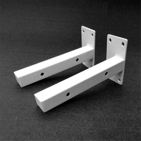 Legit Heavy Duty Industrial Shelf Brackets, Concealed Wall Mount Steel Supports For Diy Floating Shelves, white metal bracket set