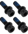 Image of 4Pcs M6x18mm MTB Caliper Bolts for Hydraulic Disc Brakes 25mm Overall Length, made of High Carbon Steel, Black for Shimano Calipers.