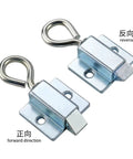 Easy Install Retractable Buckle With Pull Ring Latch For Cabinet Doors And Push Box Door, Durable Cabinet Lock in forward and reverse view