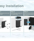 Installation steps for Straight Up Sturdy Wall And Underdesk Mount For Micro PC With Vesa Compatible Mini PC Bracket.