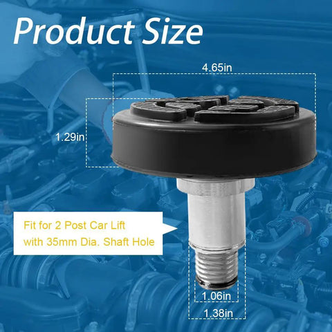 Product size image of Heavy Duty 4 Pack 35Mm Shaft Screw Lift Feet Pads ideal for two post car lifts and garage use.