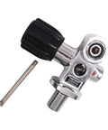 4500 Psi 300 Bar Scuba Diving Cylinder Valve DIN Yoke M18x1.5 Thread Copper Tank Valve For High Pressure Dive Gear, side view