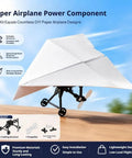 Dope Electric RC Paper Airplane Kit With Gyro Stabilizer And Dual Propellers, shown in flight, features foldable design.