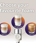 Bean To Cup Espresso Maker Featuring A Built In Grinder And Auto Milk Frother Delivering Thick Microfoam for cappuccino, latte macchiato, and café au lait.