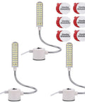 Gooseneck Magnetic Work Light Set For Sewing Machines Lathes Drills And Benches White Soft LED With 36 LEDs Flexible Neck Non Flicker Easy Mounting 3 Pack