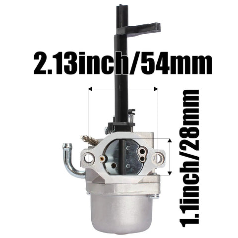 Carburetor Replacement For Storm Responder 5500 8250 Generators, Fits 030424 030430 Models, dimensions displayed in inches and mm
