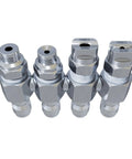 4 GPM High Pressure Washer Nozzle Kit With 4 Way Nozzles And One Quarter Inch Quick Connect For Soft Wash System Stainless Steel Tips