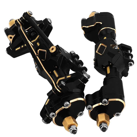 Brass Portal Axles Front And Rear Set For 1 By 18 RC Crawler Heavy Duty Upgrade With Full Brass Housings Hard Steel Shafts