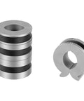 Stroke Control Kit For Hydraulic Cylinders Offers Quick Attach And Removal, Fits Rods From 1-1/8 To 1-1/2 Inch, two pieces shown