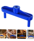 Professional Two Piece Woodworking Scribe Set Featuring Slick Ergonomic Center Scriber And Multi Function Marking Gauge For Furniture Creators Getting Spot On Results Without A Hitch, blue plastic center scribe.