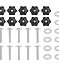 10 Set 1/4-20 T-Track Knob Kit With Plastic Star Knobs, Carbon Steel 1-1/2 Inch T-Bolts And Stainless Washers, T-Track Accessory Kit