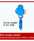Electric Clip On Butterfly Valve 2 Inch 4-20ma Cast Iron Water Valve With Rubber Soft Seal DN80 D971X-16Q Switch Adjustment High Flow Durable Industrial Grade, side view