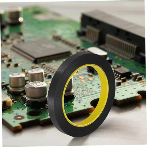 Light Shielding Tape Blackout Tape For Monitors And Windows Blocks Light Pollution And Screen Glare shown near circuit board