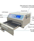 Automatic Reflow Soldering Machine With Hot Air Circulation And Infrared Heater For PCB SMT BGA Rework Drawer open view