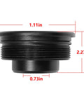 Tilt Cap And Gland With Seals For Large V6 Outboard Tilt Cylinder End Cap 61A-43811-00-00 side view with measurements