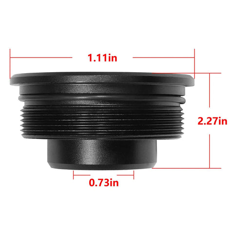 Tilt Cap And Gland With Seals For Large V6 Outboard Tilt Cylinder End Cap 61A-43811-00-00 side view with measurements