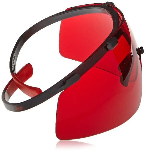 Red Laser Safety Glasses Shootin Clear Dots And Lines Up To Fifty Feet With Lockdown Grip and soft rubber arms