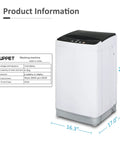 Fully Automatic Portable Washing Machine With Ten Pound Capacity Two In One Laundry System Made For Tight Quarters College Dorms And Camper Vans Featuring No Sweat Setup and super gentle garment care, 29-inch height.