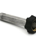 Easy Install Water Inlet Tube With EZ Grip Garden Hose Connection Aluminum Replacement Part For Annovi Reverberi 7104232 2840250 Pressure Washer Pump Durable High Flow No Fuss Fit visible in aluminum with black grip and mesh filter.