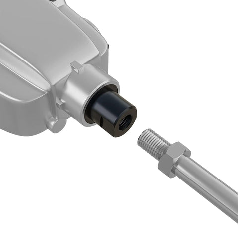 Close-up of connector on 120 Volt 2 Speed Power Mixer With Mixing Paddle For Thinset Mortar And Grout, 1300W Electric Cement Mixer.